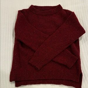 Elegant Maroon Crew Neck Sweater
